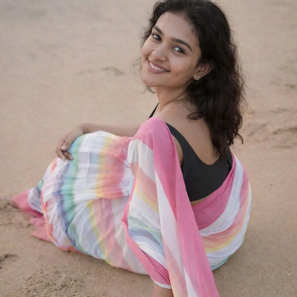 Colour pallette mul cotton saree