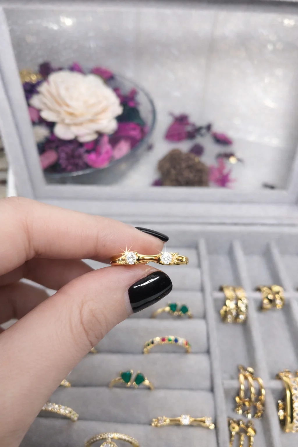 316L Stainless Steel (Premium Anti-Tarnish) Round Cut AD Stone Ring