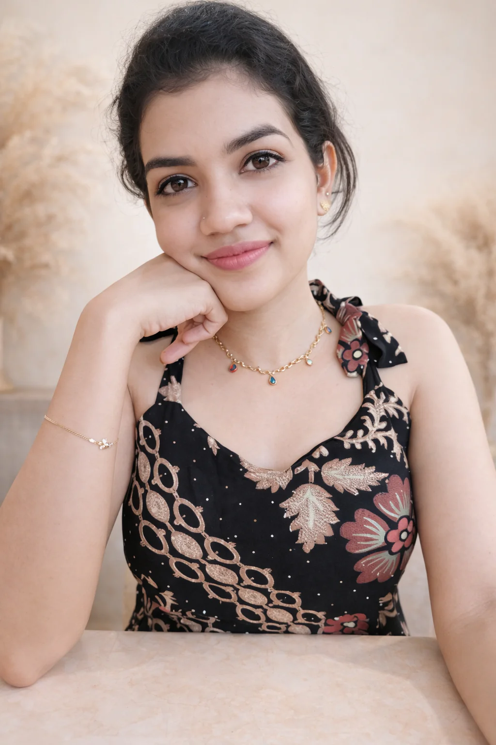 316L Stainless Steel Wavy Charm Necklace 3